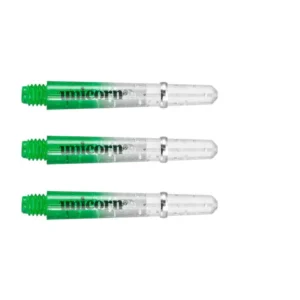 Darts szár Unicorn Gripper 4 Elements Two-Tone zöld-átlátszó, rövid 34mm
