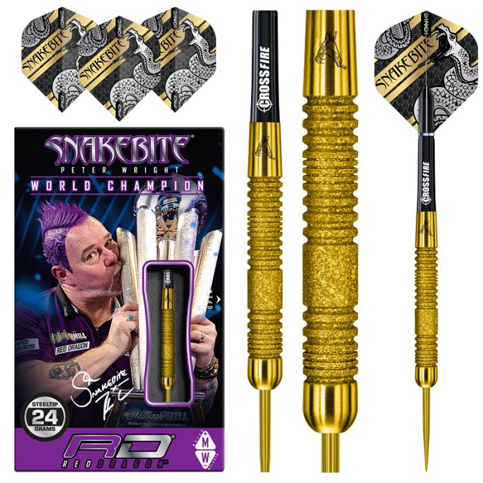 Darts nyíl készlet Reddragon Peter Wright Euro 11 Element Gold 20g 90