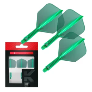Darts toll és szár egyben Target K-Flex zöld, No6 toll, rövid szárral 19mm