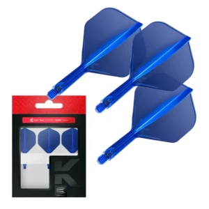 Darts toll és szár egyben Target K-Flex kék, No2 toll, rövid szárral 19mm