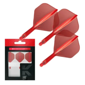 Darts toll és szár egyben Target K-Flex piros, No2 toll, rövid szárral 19mm