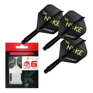 Darts toll és szár egyben Target K-Flex Luke Littler, No6 toll, rövid szárral 19 mm