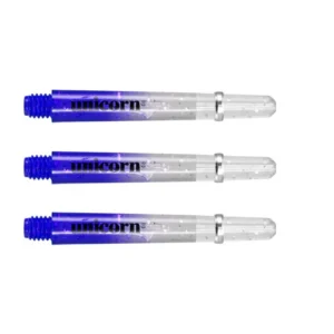 Darts szár Unicorn Gripper 4 Elements Two-Tone kék-átlátszó, közepes 41mm