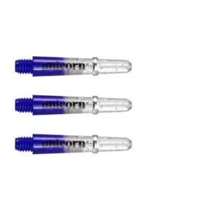 Darts szár Unicorn Gripper 4 Elements Two-Tone kék-átlátszó, ultra rövid 29mm