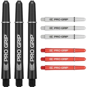 Darts szár Target Pro Grip 9db, fekete-fehér-piros, közepes 41mm