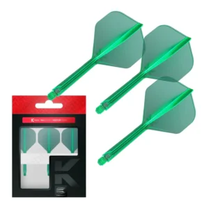 Darts toll és szár egyben Target K-FLEX zöld, No2 toll, hosszú szárral 33mm