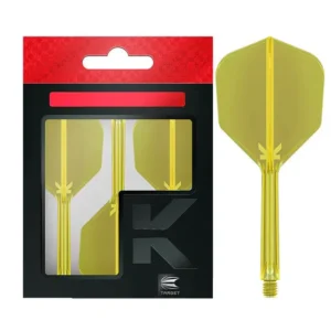 Darts toll és szár egyben Target K-FLEX Neon citromsárga, No6 toll, hosszú szárral 33mm