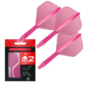 Darts toll és szár egyben Target K-Flex rózsaszín, No2 toll, közepes szárral 26mm