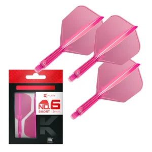 Darts toll és szár egyben Target K-FLEX Neon rózsaszín, No6 toll, rövid szárral 19mm