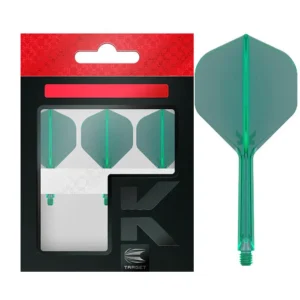 Darts toll és szár egyben Target K-FLEX zöld, No2 toll, közepes szárral 26mm