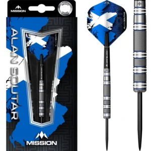 Darts nyíl készlet Mission Alan Soutar Soots Blue and White 90% 22g