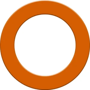 Darts falvédő tábla köré Designa narancs gumigyűrű