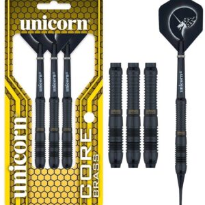 Darts nyíl készlet soft UnicornCore Plus Black brass 19g