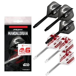 Darts toll és szár egyben Target K-Flex Star Wars Mandalorian 2 szett (6db) No6 toll, hosszú szárral 33mm
