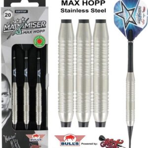 Darts nyíl készlet soft Bull's Max Hopp Silver brass 20g