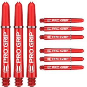 Darts szár Target Pro Grip 9db, piros, hosszú 48mm