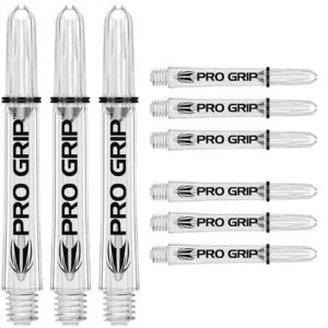 Darts szár Target Pro Grip 9db, átlátszó, közepes 41mm