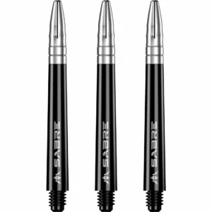 Darts szár Mission Sabre Aluminium toppal fekete-ezüst, hosszú 49mm