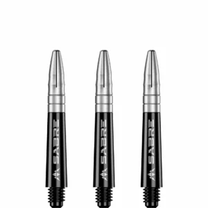 Darts szár Mission Sabre Aluminium toppal fekete-ezüst, rövid 36mm