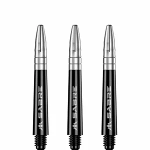 Darts szár Mission Sabre Aluminium toppal fekete-ezüst, közepes 40mm