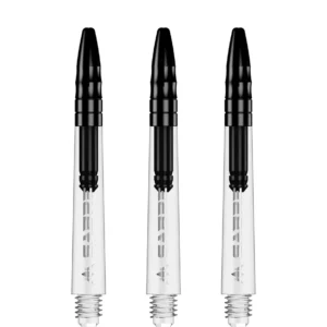 Darts szár Mission Sabre Aluminium toppal átlátszó-fekete, közepes plus 44,5mm