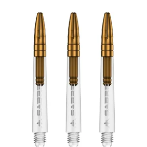 Darts szár Mission Sabre Aluminium toppal átlátszó-arany, közepes plus 44,5mm