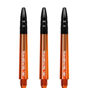 Darts szár Mission Sabre Aluminium toppal narancs-fekete, közepes plus 44,5mm