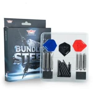 Darts kezdő nyíl szett Bull's Bundle of Steel (4 féle szett, 12 db)