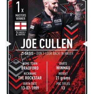 Darts Rajongói kártya - Ultimate Card Joe Cullen 2026 | 37x25 cm