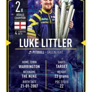 Darts Rajongói kártya - Ultimate Card Luke Littler 2026 | 37x25 cm