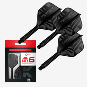 Darts toll és szár egyben Target K-Flex 2026 fekete, No6 toll, hosszú szárral 33mm