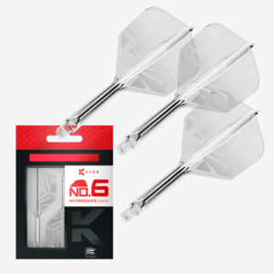 Darts toll és szár egyben Target K-Flex 2026 átlátszó, No6 toll, hosszú szárral 33mm