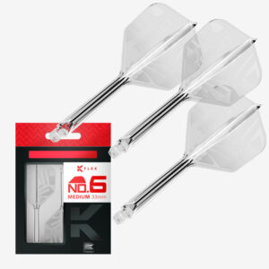 Darts toll és szár egyben Target K-Flex 2026 átlátszó, No6 toll, közepes szárral 26mm