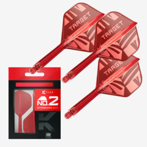 Darts toll és szár egyben Target K-Flex 2026 piros, No2 toll, hosszú szárral 33mm
